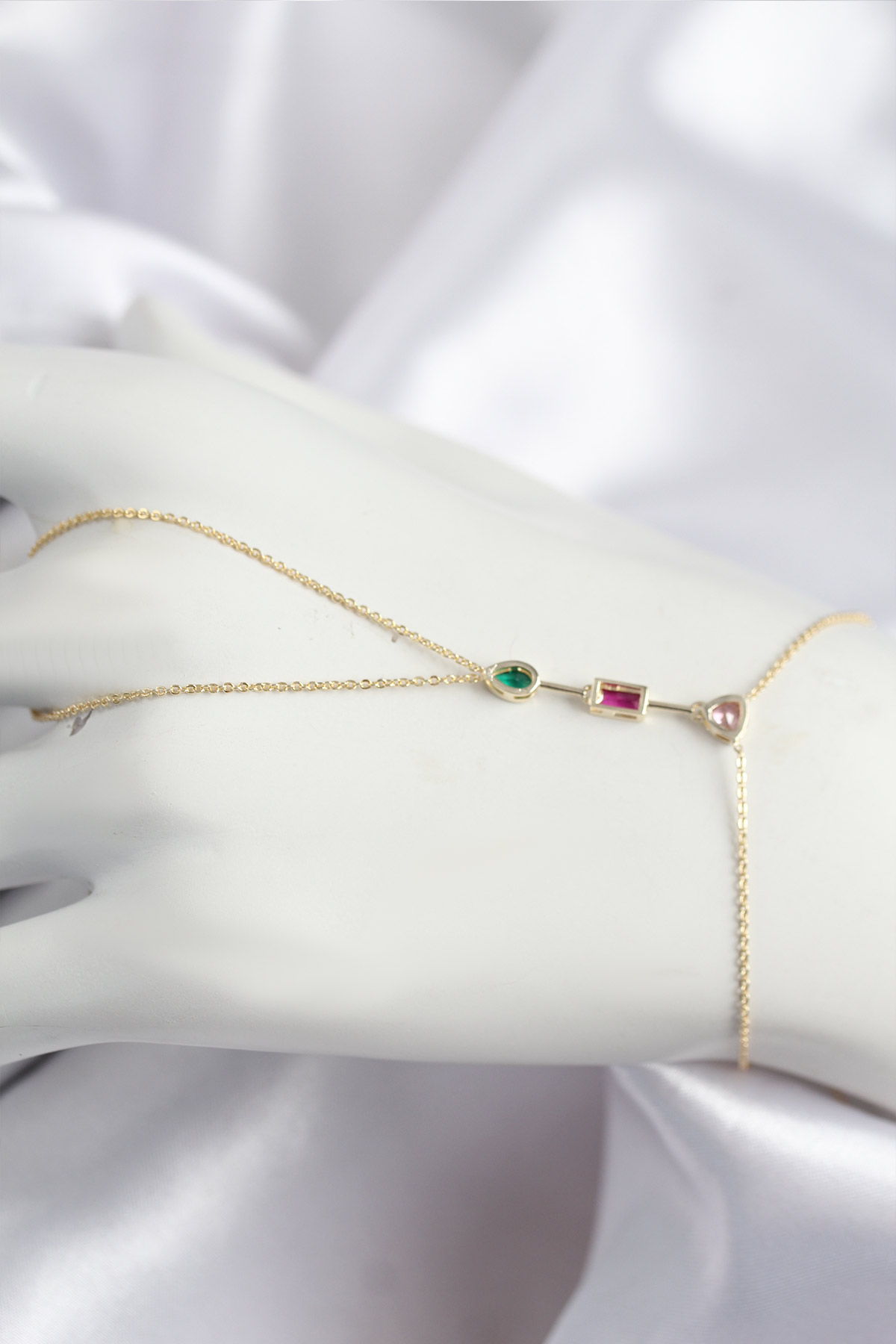 Brass Color Zirconia Stone Model Gold Color Şahmeran
