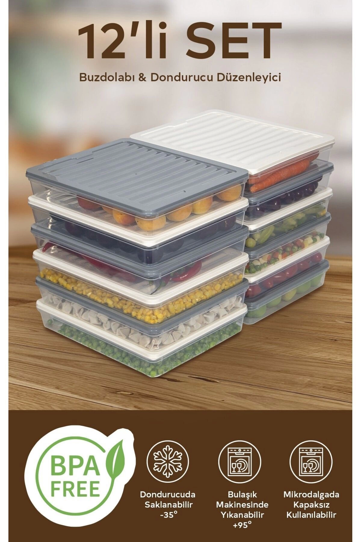 12 Color Refrigerator Regulator Ice And Microwave Storage Container 12X2400 ML