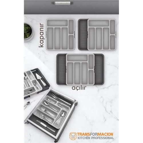 BX Double Sided Space Adjustable Drawer Rope Spoon