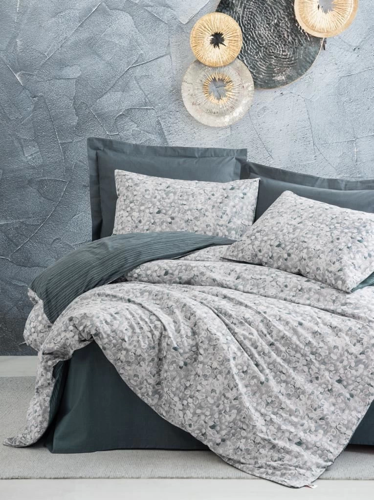 Cotton Box Minimal Double Duvet Cover Molly Anthracite