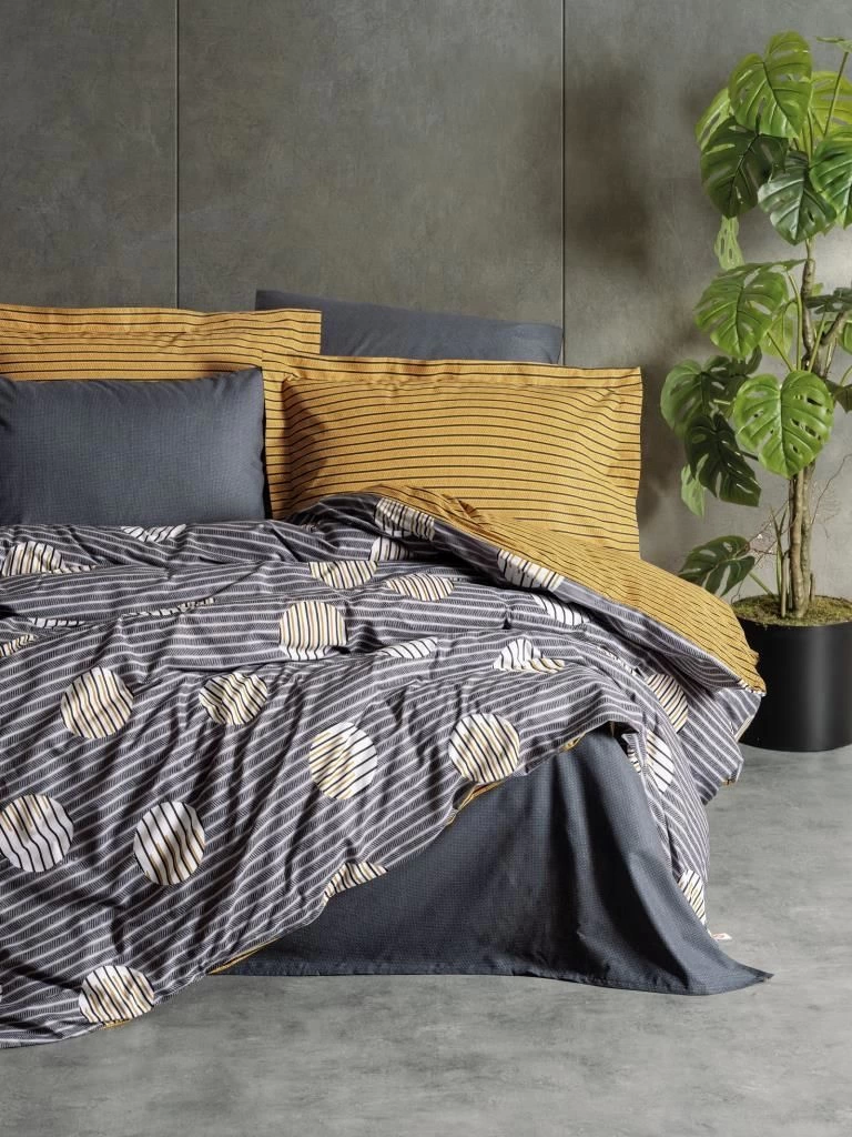 Cotton Box Modern Double Duvet Cover Strew Grey