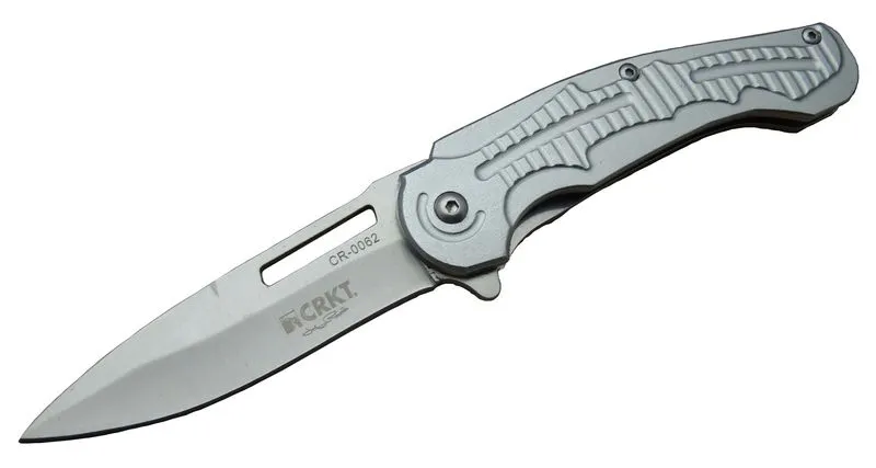 CRKT CR 0062 Grey Corrugated Camping Pulley 17.5 cm - Automatic, Sheathed, Boxed