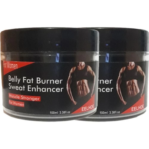 Eelhoe 2li Adet Belly Fatburner Sweat Enhancer Kadınlara Özel İstenmeyen Yağlara Parçalayıcı Kas Şekillendirme Kremi 100 ml