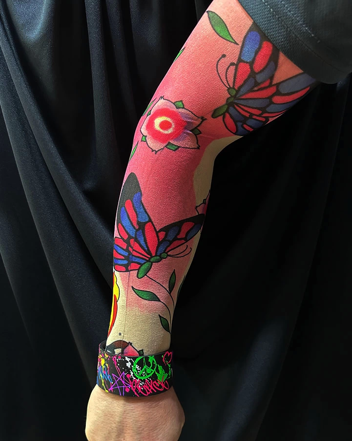 Wearable Sleeve Tattoo Tattoo 3D Printed Sleeve Leg Tattoo 2 Pcs Model 20 (SMR-C015-20) (336336)