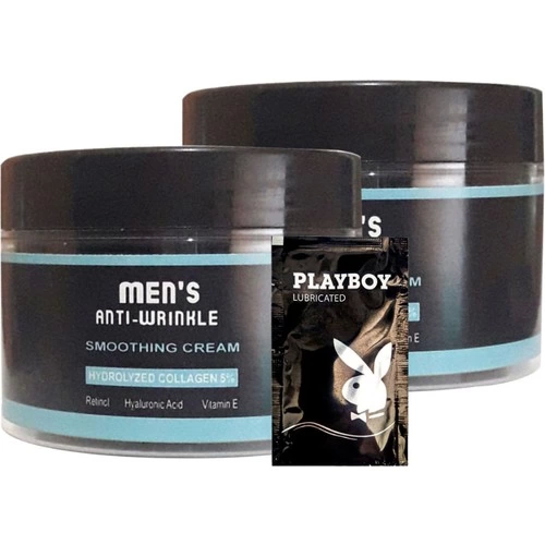 Men's 2tane 100 ml HAZNE2:0300 Anti-Wrinkle Erkek Yüz ve Cilt Gençlik Bakım Kremi Smoothing Cream + Yanında Jel