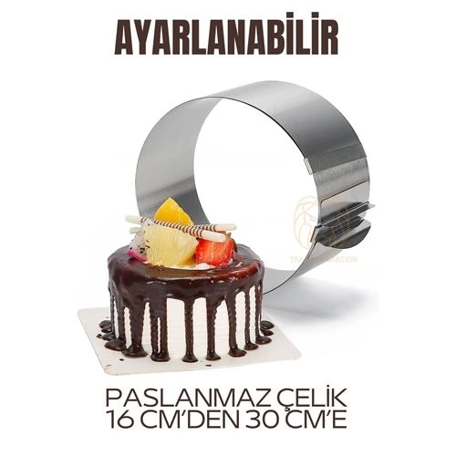 BX Adjustable Cake Mould 30 Cm E Stainless Steel From 16