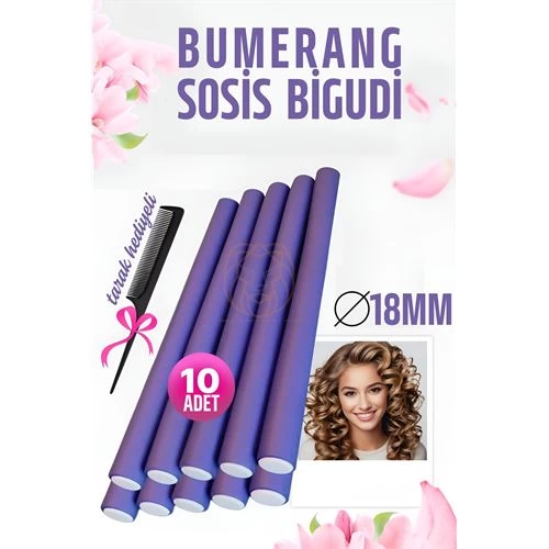 BX Bumerang Sausage Bigudi Comb Set 18mm Thickness 10 Pcs