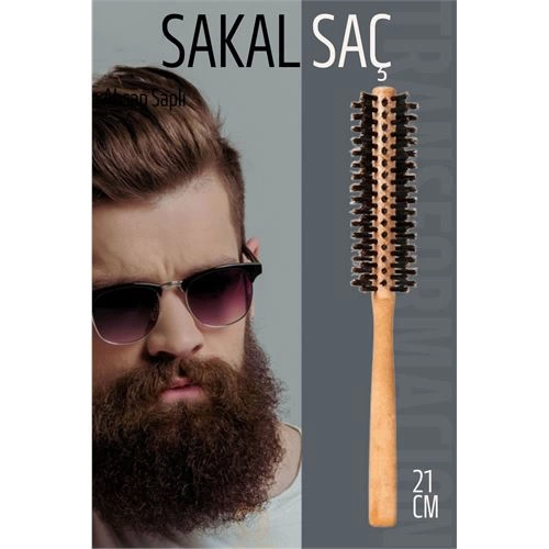 BX Potal Brush Hair Brush And Fön Brush Wood Handle