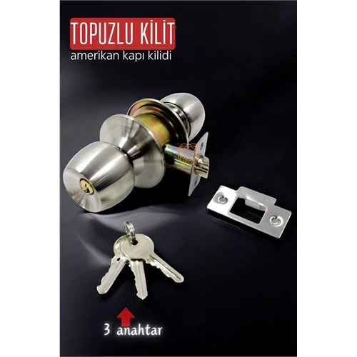 BX Topuzlu Kilit Amerikan Kapı Kilit Buton Set