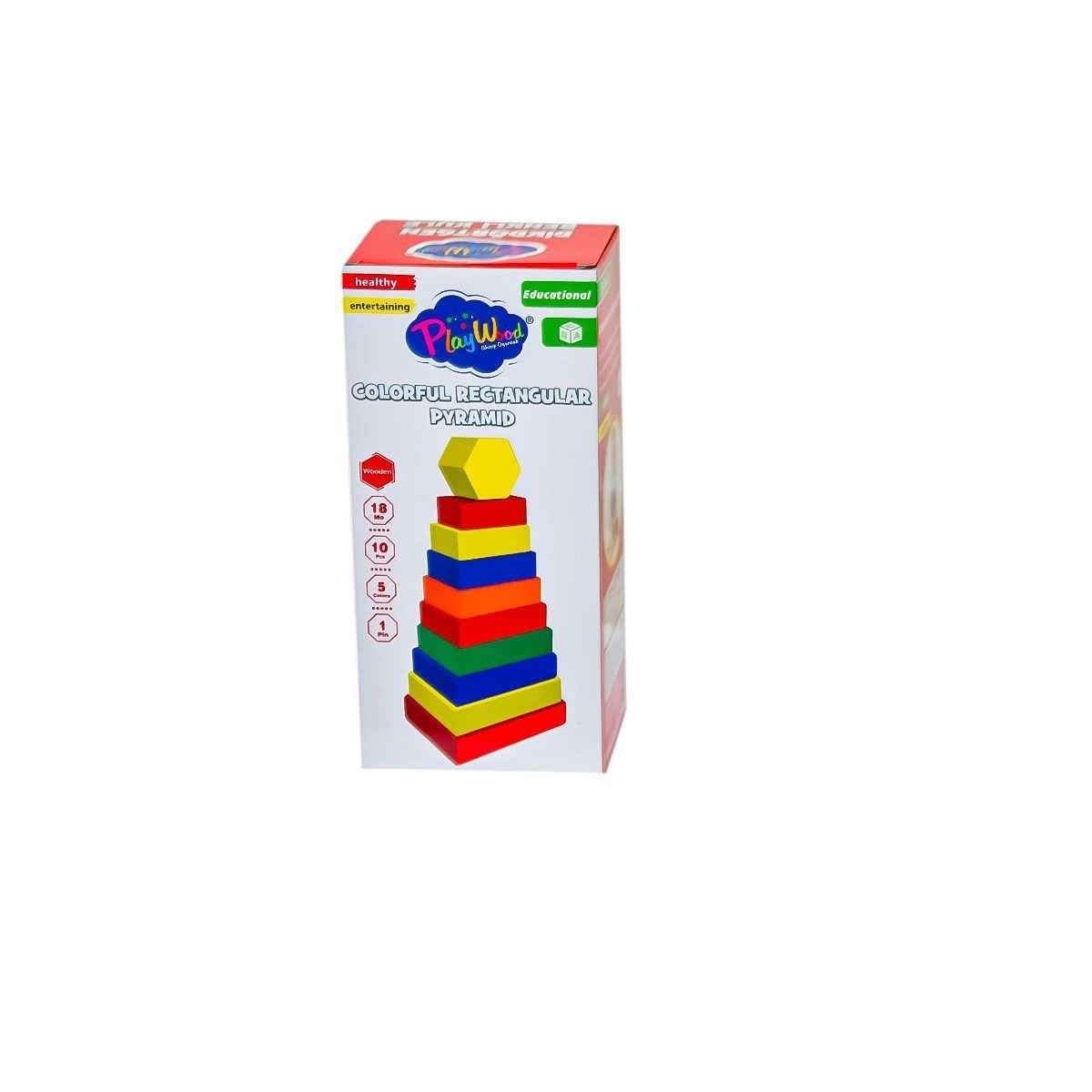 ONY-393 Wooden Rectangular Color Tower - On Year Toy