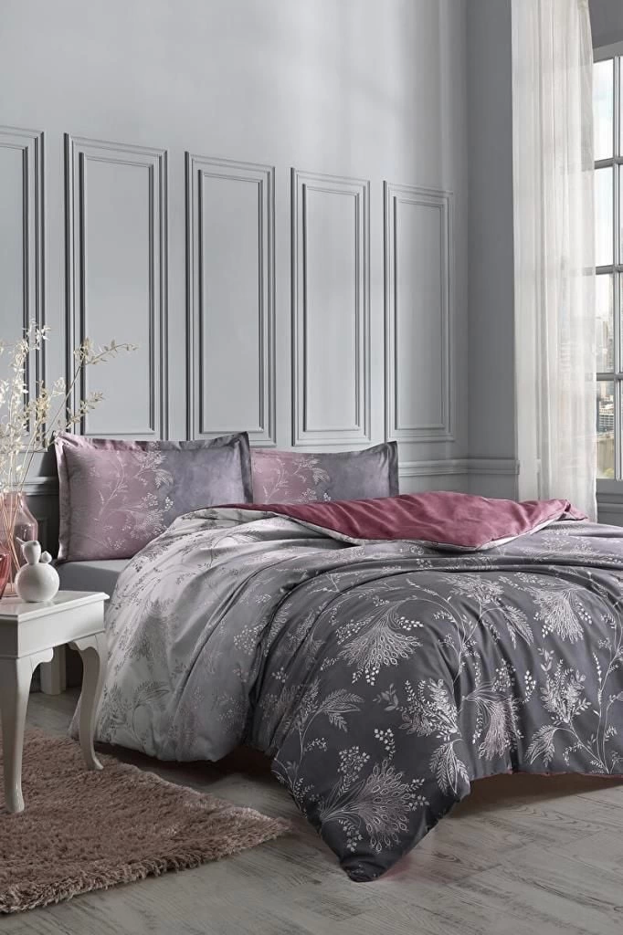 Ozdilek Double Ranforce Bed Sheets Ditsy Purple