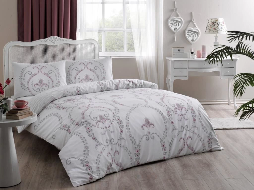 Crown Double Ranforce Duvet Cover Astra Pink