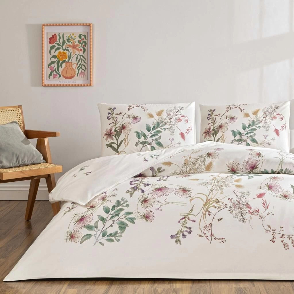 Crown Double Ranforce Duvet Cover Elowen Green
