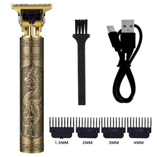Strong 4 Different Title USB Rechargeable Manual Razor Machine With Vintage View