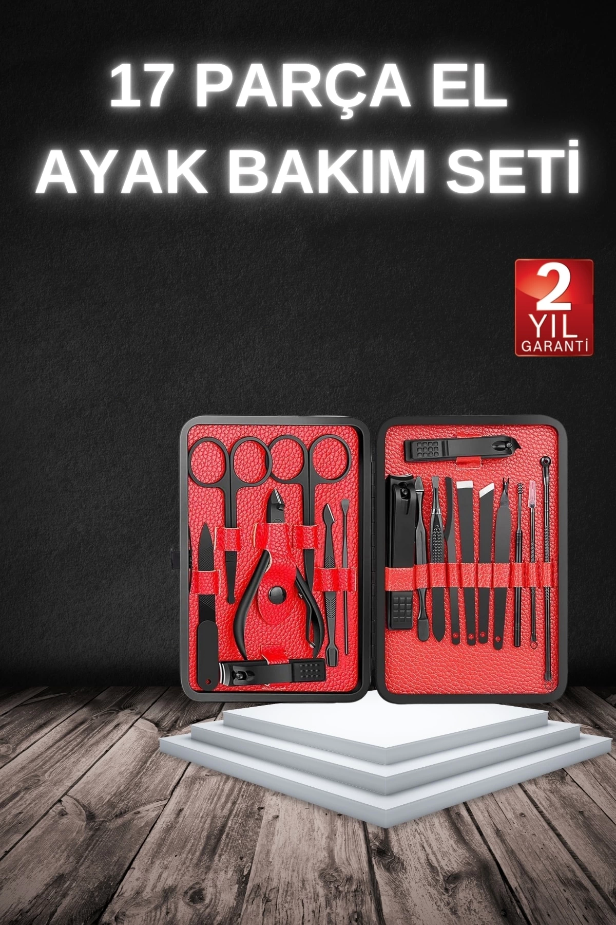 17 Piece Manicure Set Portable Custom Bag Hand And Foot Care Nail Polish Cleaning