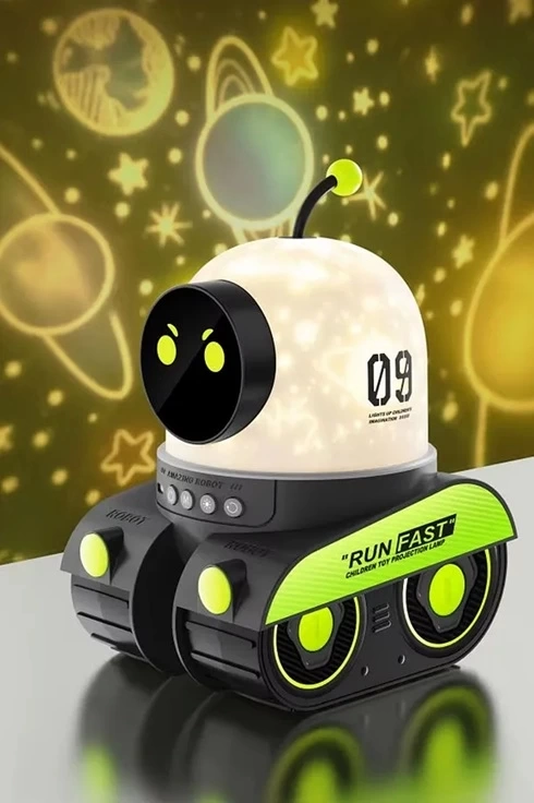 BFS Robot Projection Night Lamp Rechargeable Star Sky Theme Led Projection Lamp With Speaker