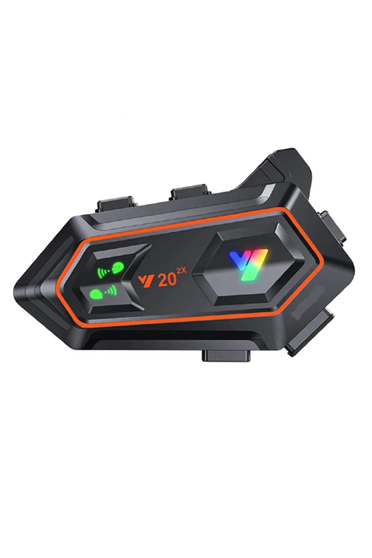 BFS Y20 2x 1000m Transceiver Distance 2 Person Connected Bluetooth Helmet Headset Flashlight Intercom