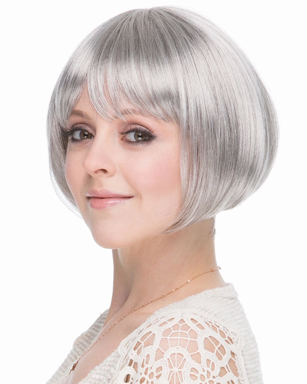 Grey Silver Color Straight Cut Lining Küt Party Persian
