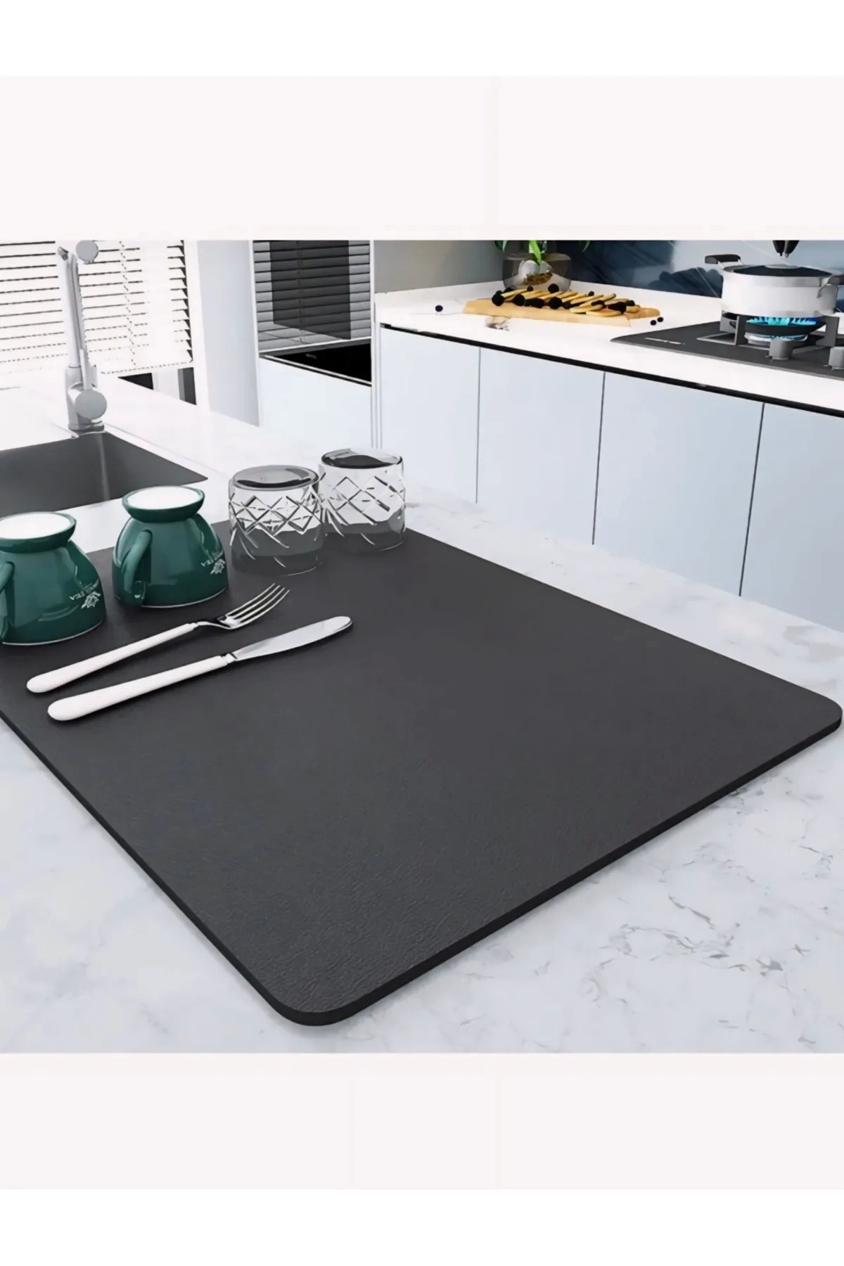 Non-slip Based Multi Purpose Water Sink Magic Worktop Top Dish Wash Dryer Mat