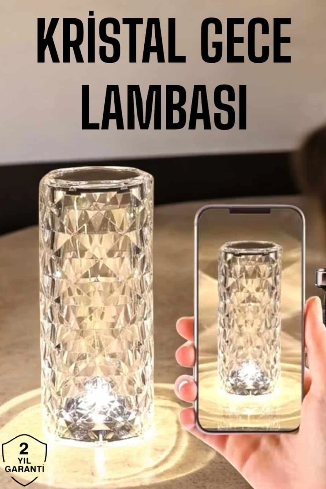 Crystal Touch And Operated Table And Night Light
