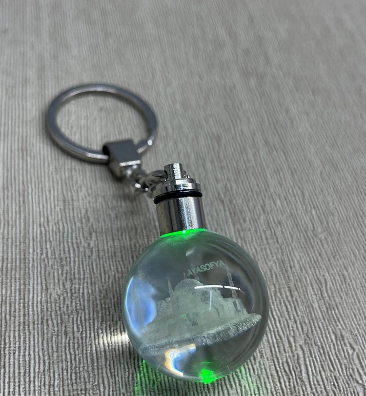 Led Hagia Sophia Design Crystal Keychain Alk3803