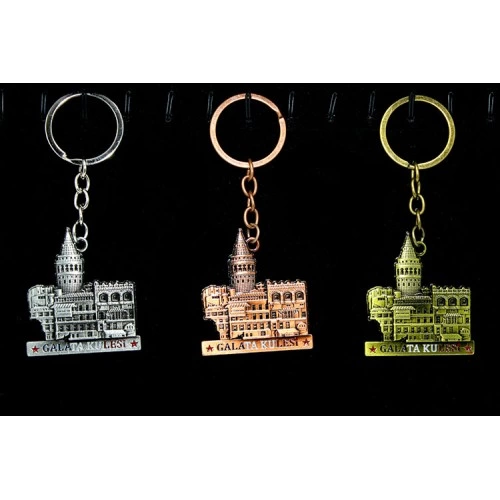Metal Galata Tower Keychain Model 4