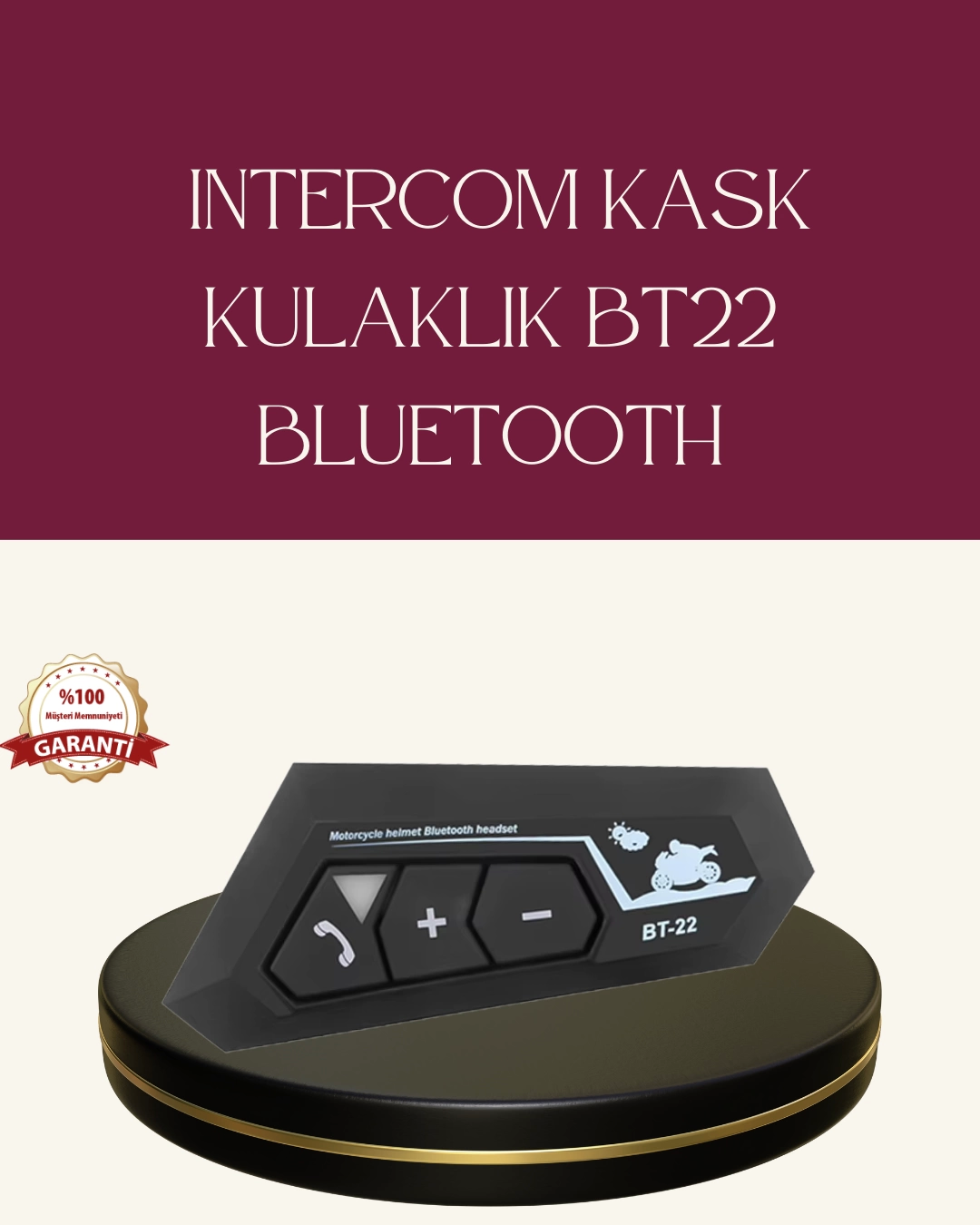 BT22 Helmet Bluetooth Headset Microphone For Motorcycle Driving