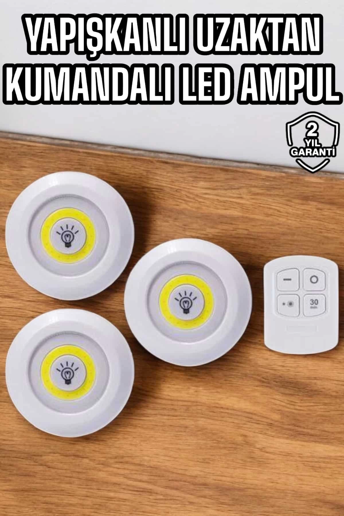 Kitchen Cabinet Six Light Remote Operated Adhesive Wireless Battery