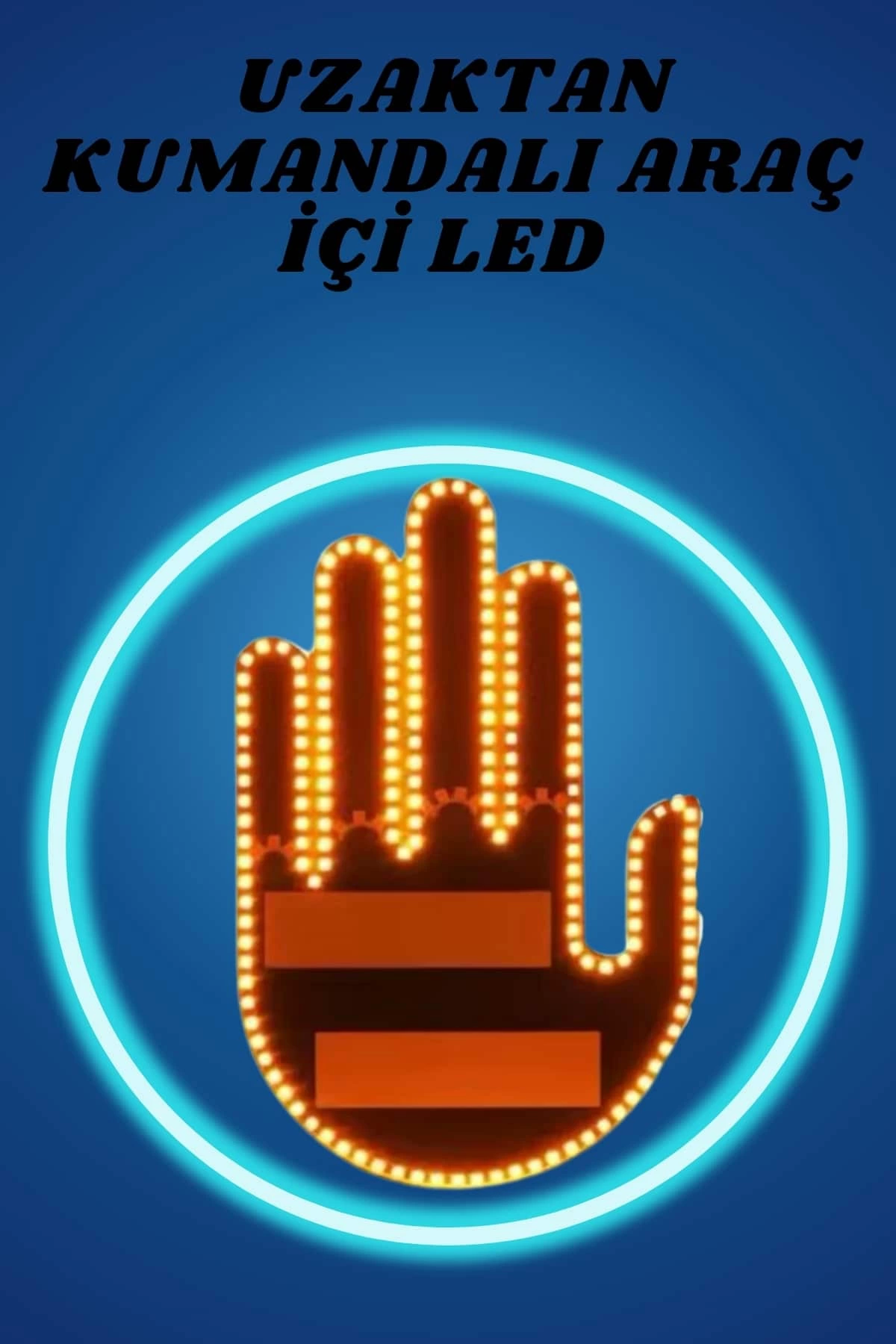 Battery Led Light Remote Control Handheld Icon For Vehicle Glass