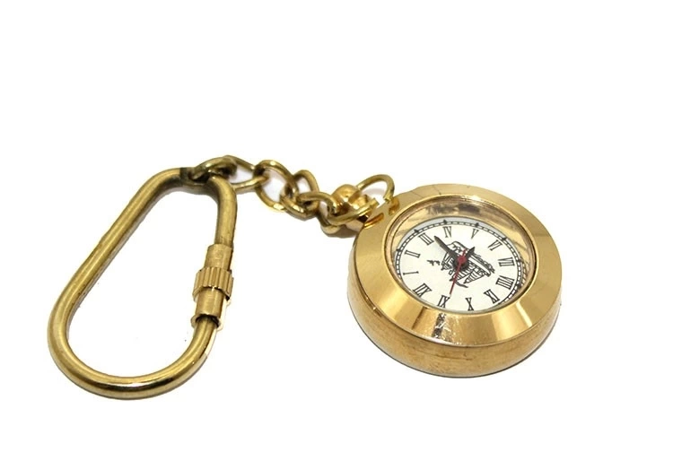 Brass Clock Keychain Ksk2129