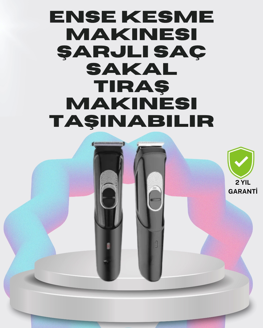 Portable Rechargeable Hair Potal Razor Machine – 3 Combs, Silent and Ergonomic