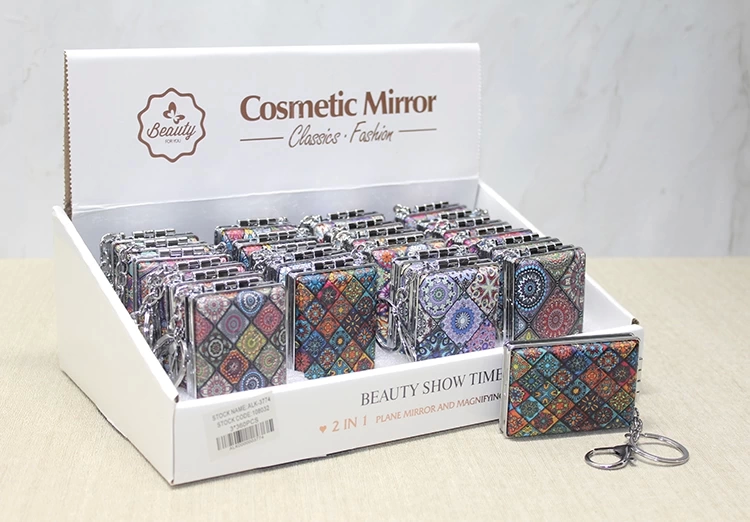 Stone Handheld Mirror Keychain Alk3774