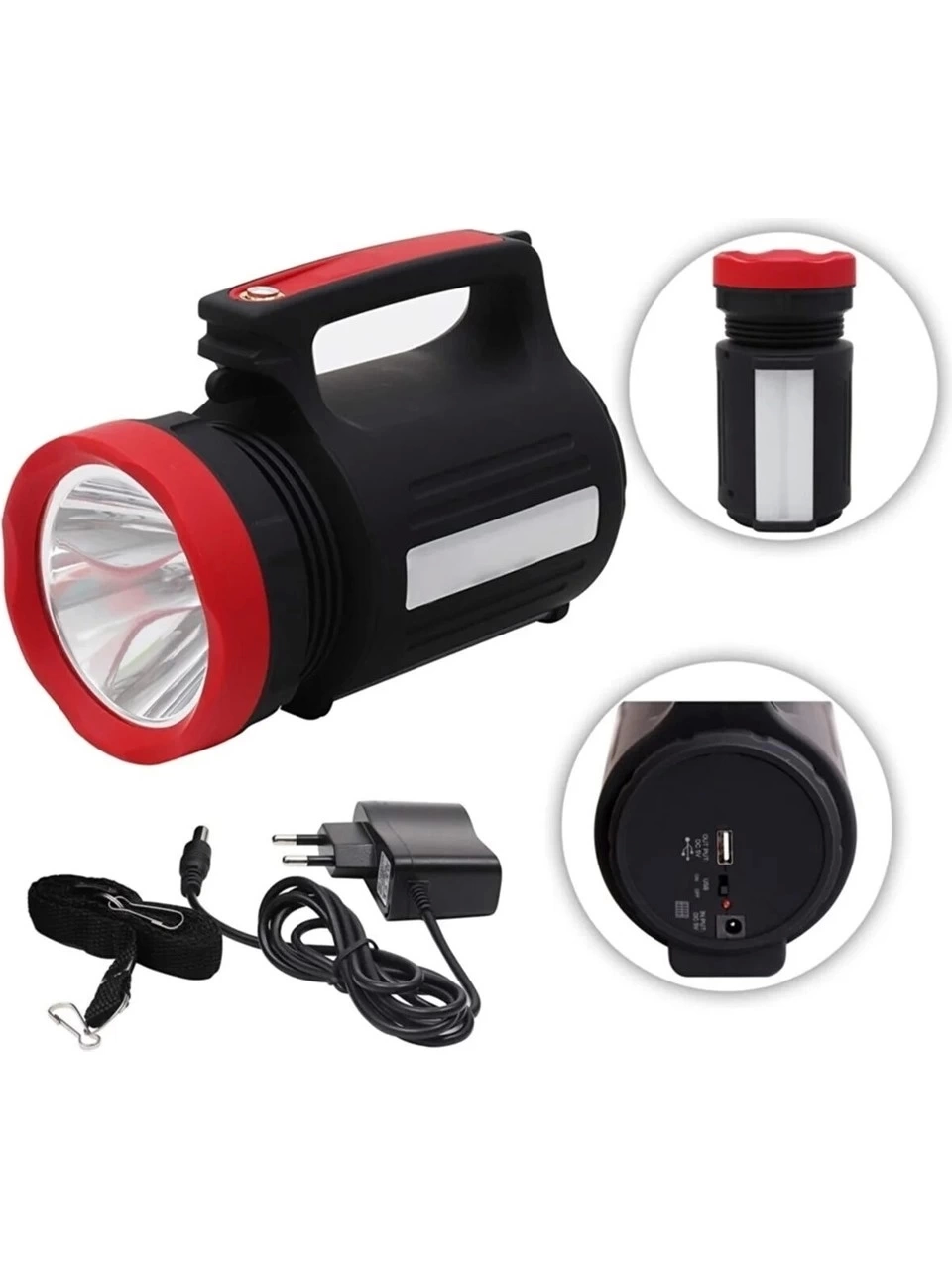 Wıson Ws-3580 Long Range Led Flashlight 28h Working Time 10watt