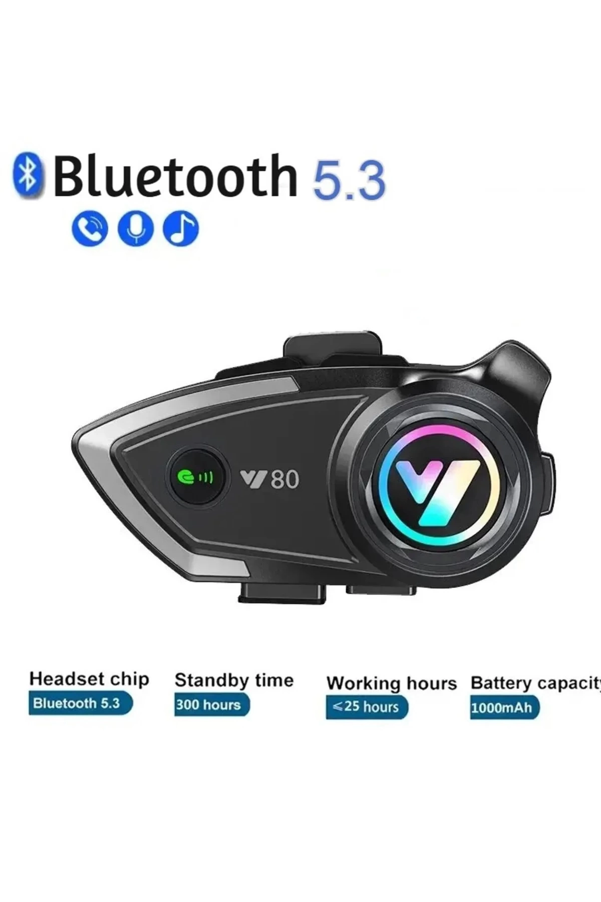 Y80 Motorcycle Helmet Headset Intercom Light Motorcycle Intercom