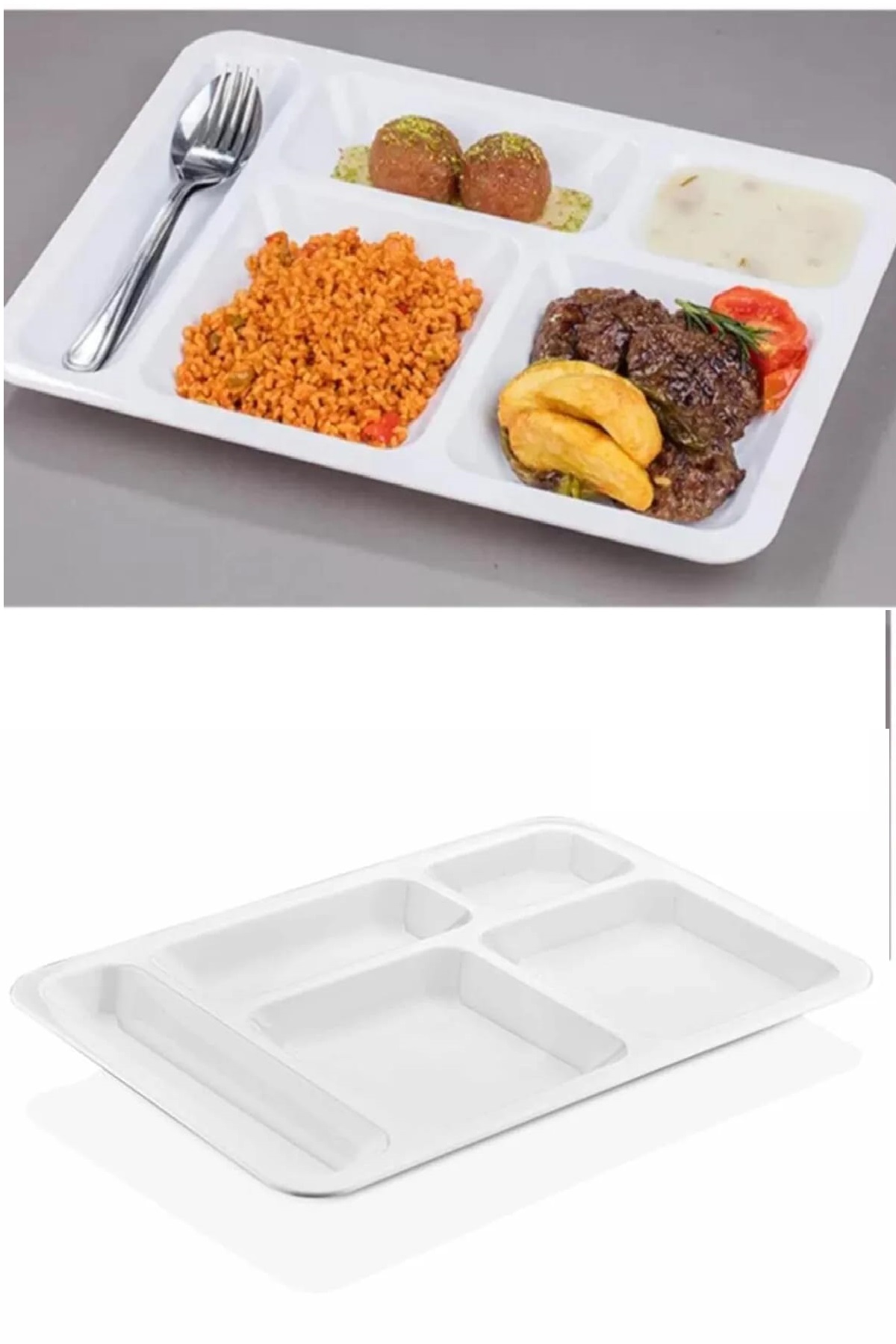 10 Pcs 5 Non-breakable Tabldot Plate Self Service Dining School Restaurant Tabildot (40 cm x28 cm)