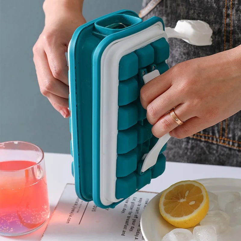 32 Split Ice Mold - Plastic Cube Frost With Drop Silicone Partition