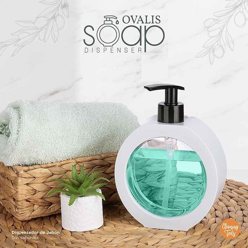 350 ML Tezgah Üstü Oval Banyo Mutfak Sıvı Sabunluk Banyo Mutfak Bulaşık Lavabo Deterjanlık