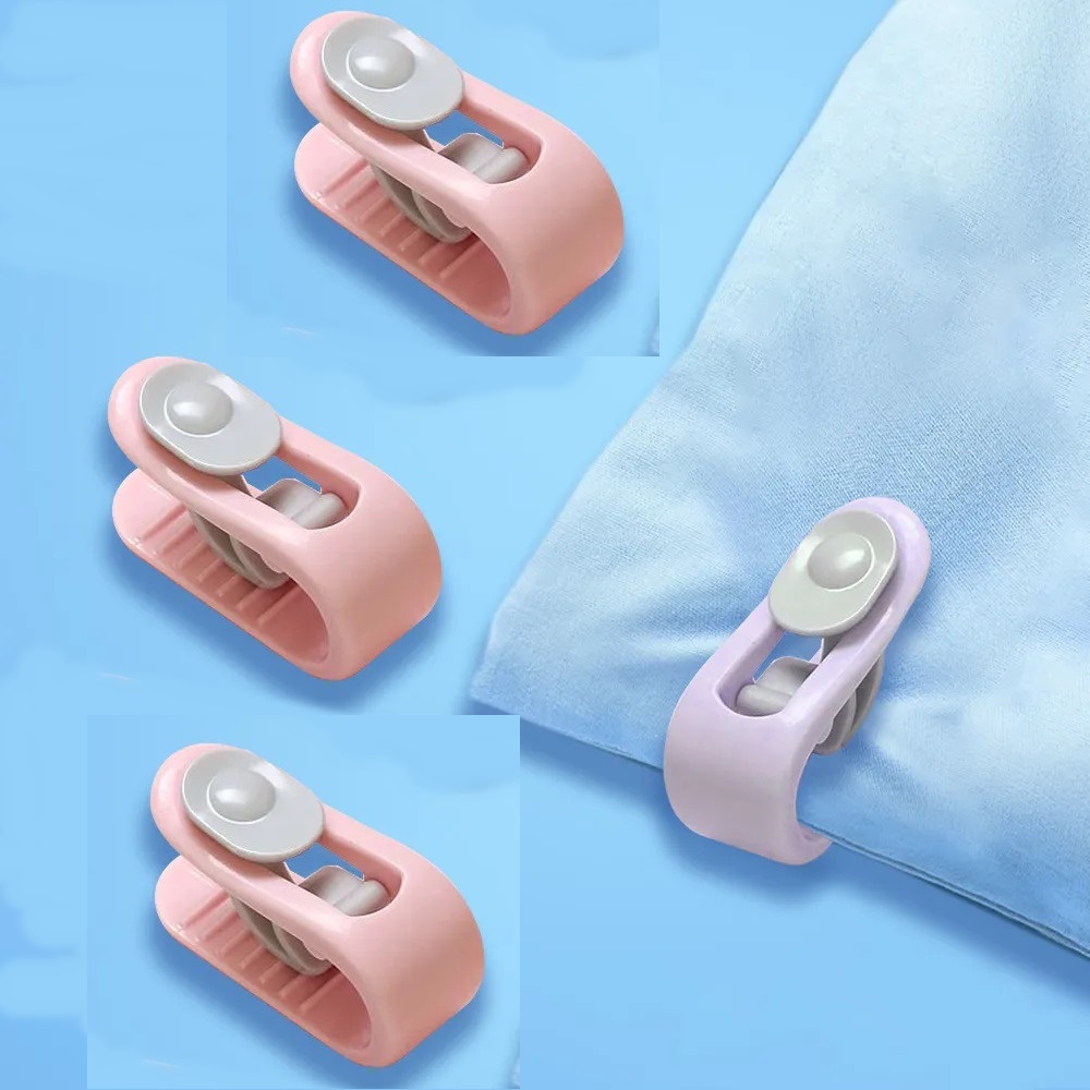 4 Pcs Latch Needleless Quilt Covered Coverage Clip Set
