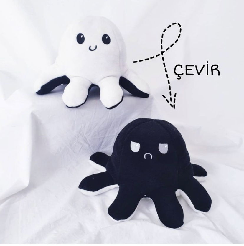 Octopus Pillow Converts As Trip Changing Fun Pillow Black - White