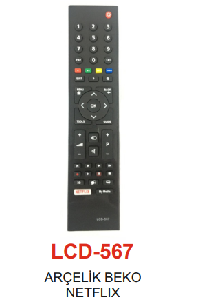 Arçelik - Beko 3D Smart Netflix Tv Kumandası - LCD 567
