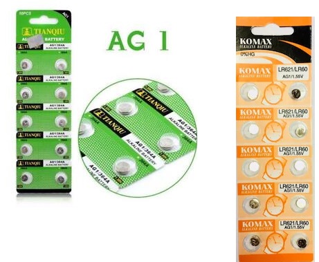 Buton Pil - Saat Lazer Hesap Makinesi Pili 10lu Paket AG1 LR621/LR60 1.55V