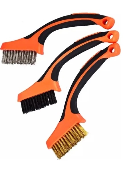 Dev Boy 3 Lü Detay Temizlik Fırça Seti Araba -Mutfak Ocak - Fayans Temizlik Fırça