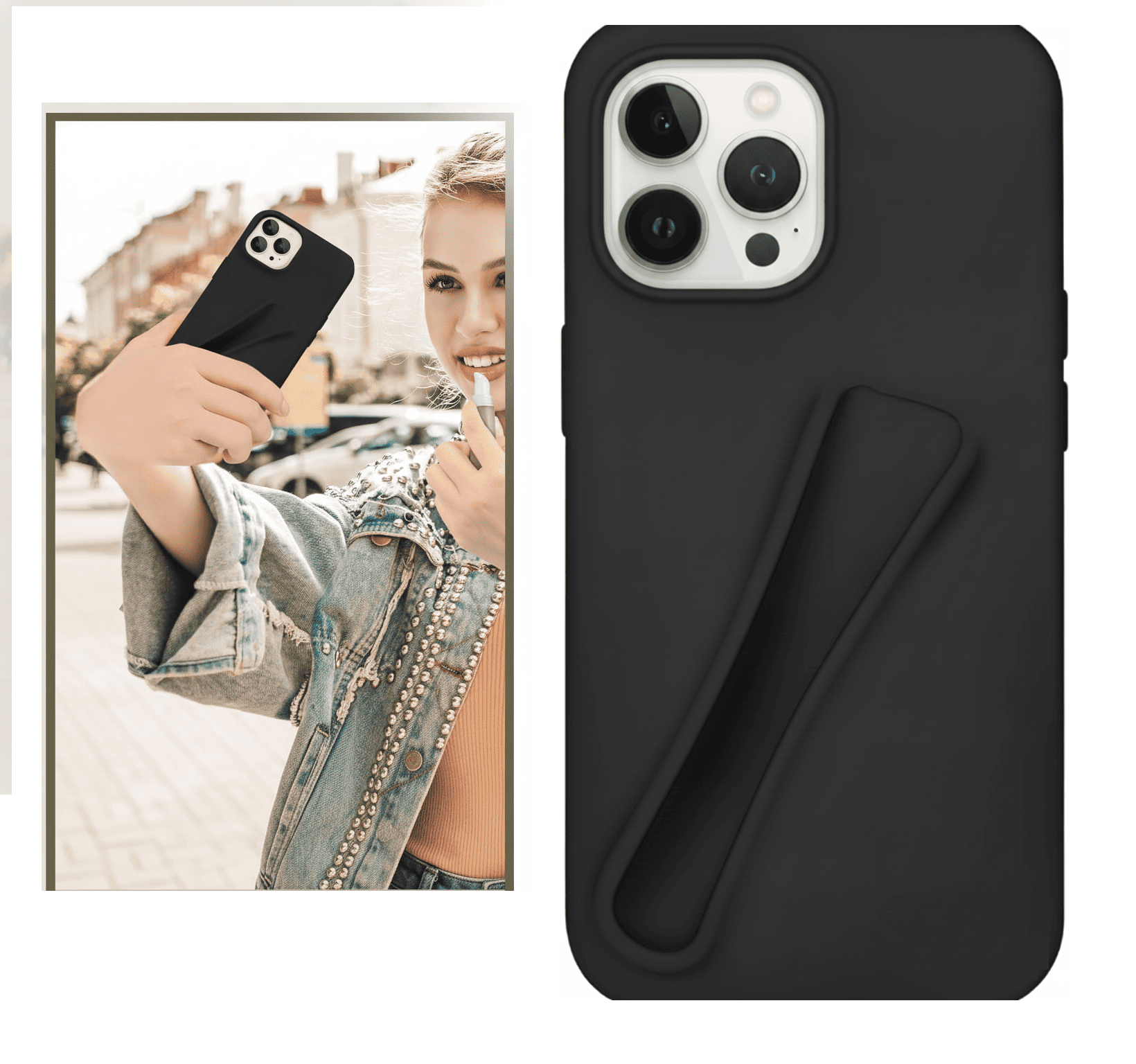 iPhone 16 Pro Max Lip Gloss Kılıf Siyah