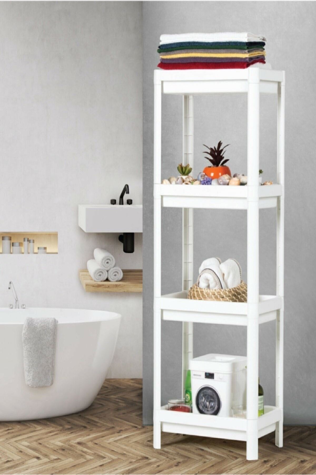 Shelf 3 Katlı Raf Ünitesi - Mutfak - Banyo Depolama Rafı