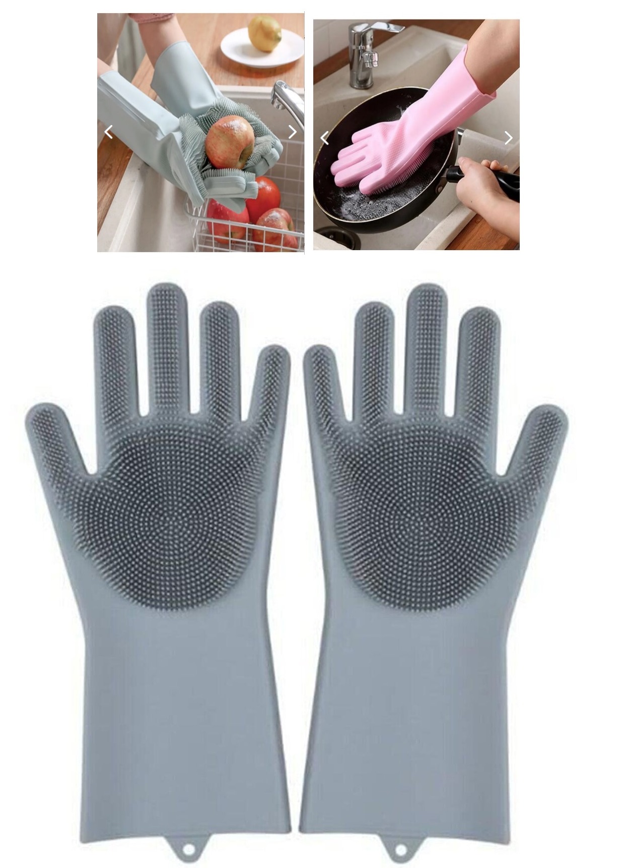 Silicone Dish Washer Gloves Magic Gloves