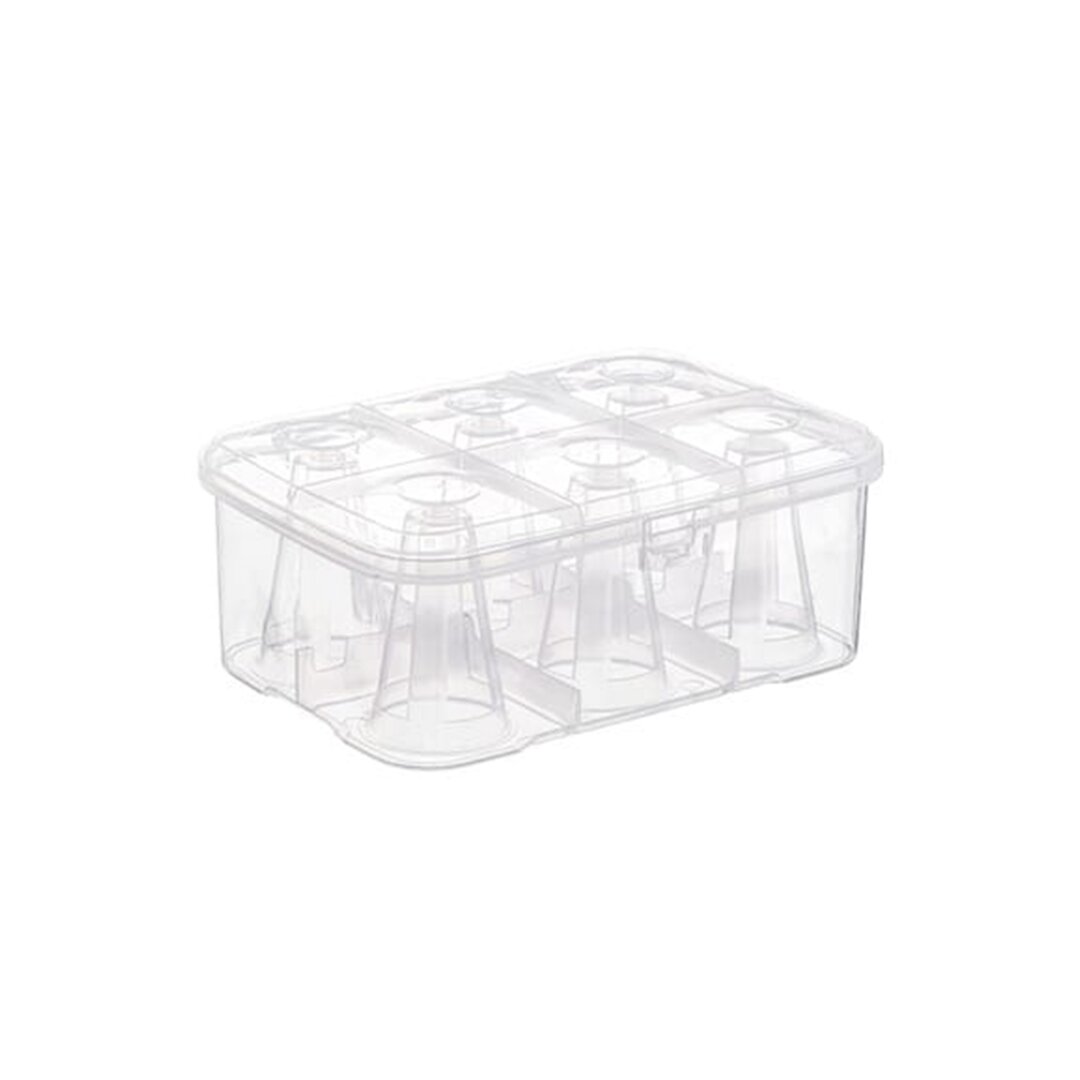 Water Cup Carrying Box Transparent - 6 Cup Capacity Picnic Box