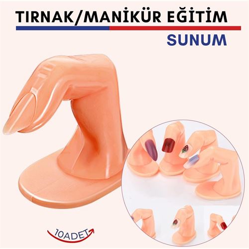 Prosthetic Nail Manicure Training and Presentation Fingers 10 pcs