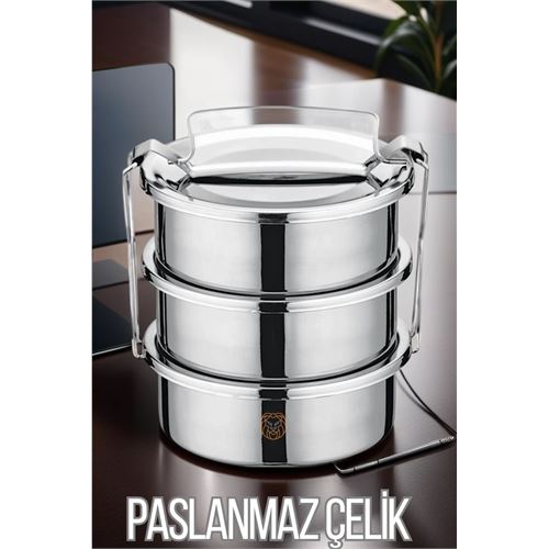 Crude Stainless Steel Dining Container 17 cm