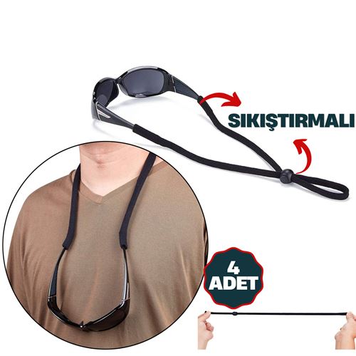 Savino 4 Pcs Adjustable Compression Glasses Rope
