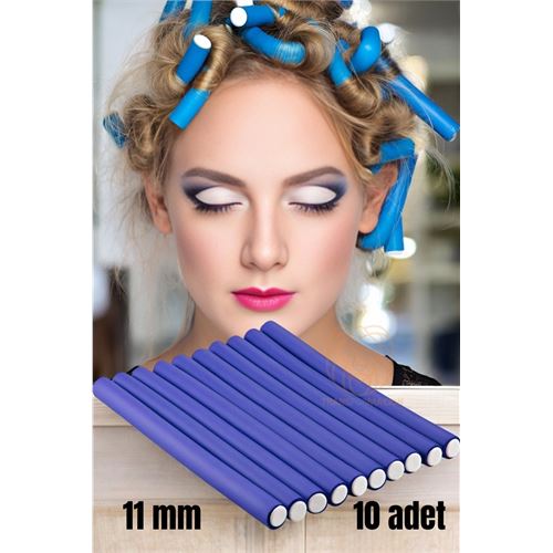 Sausage Latex Bigudi 11 mm Thickness 10 Pcs